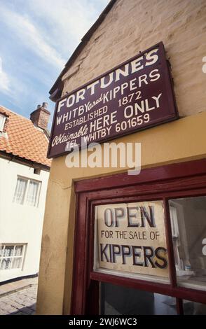 UK, Yorkshire, Whitby, Smokehouse pour kippers. Banque D'Images