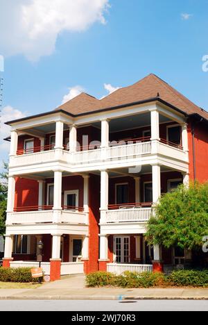 Les balcons de la Margaret Mitchell House montrent où l'auteur de Gone with the Wind a vécu à Atlanta Banque D'Images