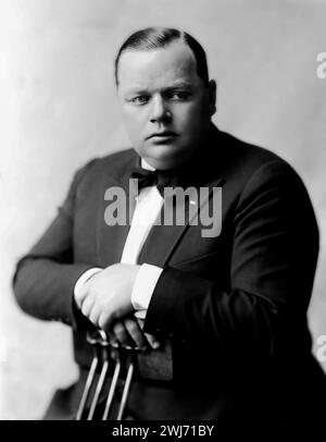 Roscoe 'Fatty' Arbuckle Portrait, ère du film muet, c 1920s Banque D'Images