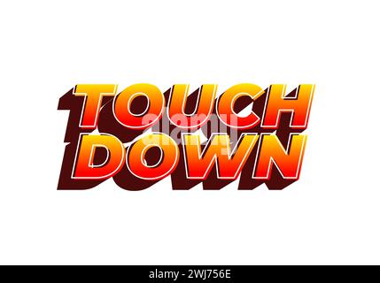 Appuyez vers le bas. Conception d'effet de texte dans une couleur accrocheuse avec effet de look 3D. Illustration de Vecteur