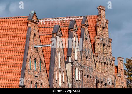 Salzspeicher dans la vieille ville de la ville hanséatique de Lübeck en Allemagne Banque D'Images