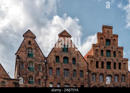 Salzspeicher dans la vieille ville de la ville hanséatique de Lübeck en Allemagne Banque D'Images