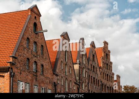 Salzspeicher dans la vieille ville de la ville hanséatique de Lübeck en Allemagne Banque D'Images