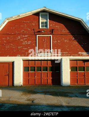 Grange à moutons au Knox Farm State Park, East Aurora, New York Banque D'Images