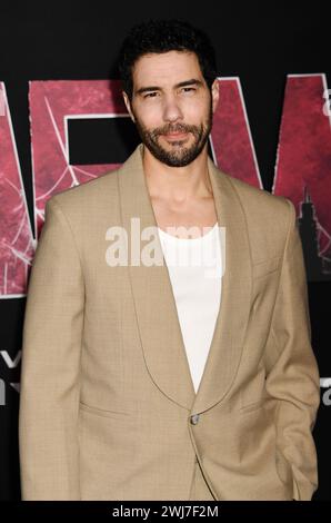 Los Angeles, Californie, États-Unis. 12 février 2024. Tahar Rahim assiste à la première mondiale de « Madame Web » de Sony Pictures au Regency Village Theatre le 12 février 2024 à Los Angeles, en Californie. Crédit : Jeffrey Mayer/Media Punch/Alamy Live News Banque D'Images