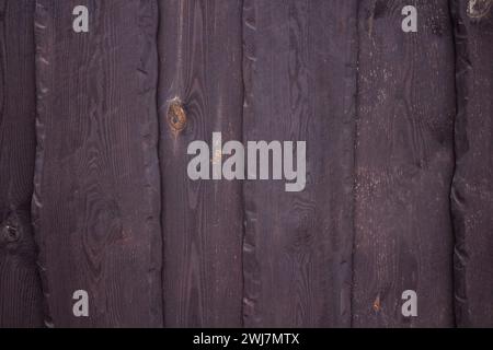 Planches en bois brun foncé. Texture du bois. Banque D'Images