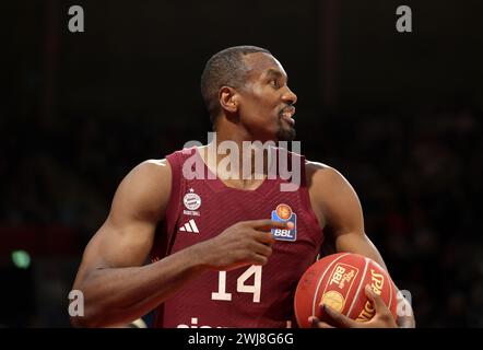 Serge Ibaka #14 von FC Bayern Muenchen FC Bayern Muenchen vs Niners Chemnitz easyCredit BBL Basketball saison 2023/24 21. Spieltag 13.02.2024 BMW Park © diebilderwelt / Alamy Stock Banque D'Images