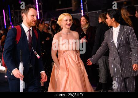 Londres, Royaume-Uni. 13 février 2023. Jessie Buckley assiste à la première européenne de Wicked Little Letters à Odeon luxe, Leicester Square, Londres. Le crédit photo devrait se lire comme suit : Matt Crossick/Empics/Alamy Live News Banque D'Images