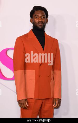 Londres, Royaume-Uni. 13 février 2023. Malachi Kirby assiste à la première européenne de Wicked Little Letters à Odeon luxe, Leicester Square, Londres. Le crédit photo devrait se lire comme suit : Matt Crossick/Empics/Alamy Live News Banque D'Images