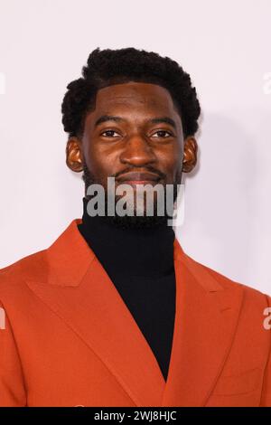 Londres, Royaume-Uni. 13 février 2023. Malachi Kirby assiste à la première européenne de Wicked Little Letters à Odeon luxe, Leicester Square, Londres. Le crédit photo devrait se lire comme suit : Matt Crossick/Empics/Alamy Live News Banque D'Images