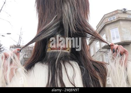 Premier festival de mascarade 'Djamala' à Kyustendil, Bulgarie Banque D'Images