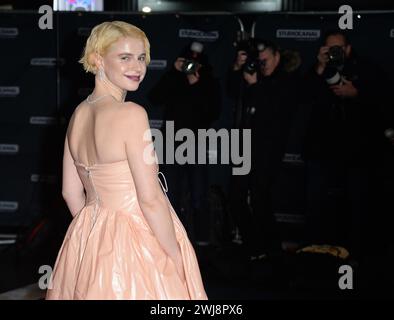 La photo doit être créditée ©Alpha Press 078237 13/02/2024 Jessie Buckley Wicked Little Lies première à Londres Banque D'Images