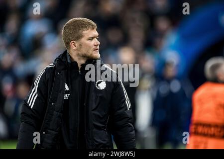Copenhague, Danemark. 13 février 2024. Andreas Cornelius du FC Copenhague vu avant le match de l'UEFA Champions League entre le FC Copenhague et Manchester City à Parken à Copenhague. (Crédit photo : Gonzales photo/Alamy Live News Banque D'Images
