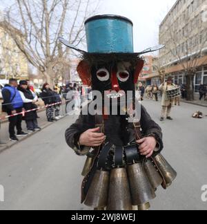 Premier festival de mascarade 'Djamala' à Kyustendil, Bulgarie Banque D'Images