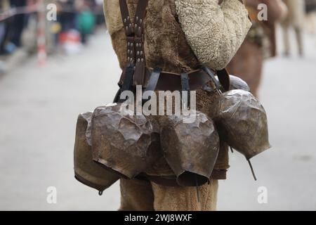 Premier festival de mascarade 'Djamala' à Kyustendil, Bulgarie Banque D'Images