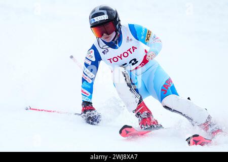 Sapporo, Japon. 13 février 2024. Ammi Hondo (JPN) ski alpin : Slalom à Sapporo Teine lors de la Coupe du monde de ski para alpin FIS 2024 à Sapporo, Japon . Crédit : SportsPressJP/AFLO/Alamy Live News Banque D'Images