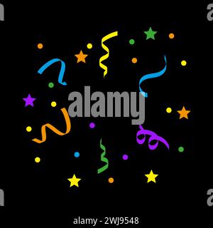 Clipart coloré de confettis. Illustration vectorielle. SPE 10. Illustration de Vecteur