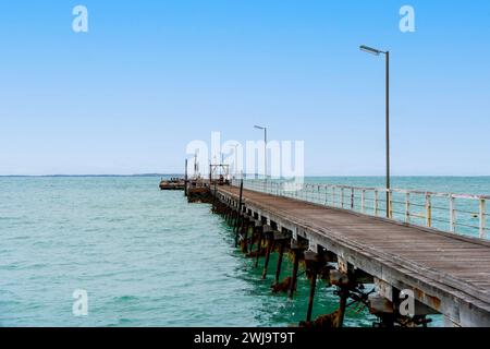 Jetée de Beachport en Australie méridionale. Banque D'Images