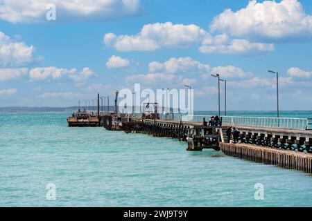 Jetée de Beachport en Australie méridionale. Banque D'Images