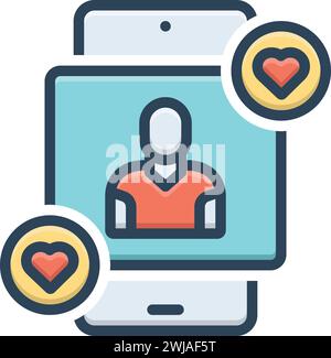 Icône pour la popularité, la célébrité Illustration de Vecteur