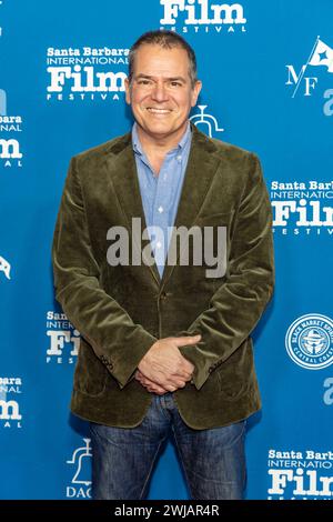 Santa Barbara, États-Unis. 13 février 2024. Red Carpet Arrivals, écrivain Dave Hemingson (THE HOLDOVERS). Le 39ème Festival International du film de Santa Barbara “Writers Panel” au Arlington Theatre de Santa Barbara, CA le 13 février 2024. (Photo de Rod Rolle/Sipa USA) crédit : Sipa USA/Alamy Live News Banque D'Images