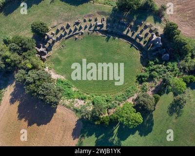 Otricoli (Italie, Ombrie, province de Terni), zone archéologique d'Ocriculum, amphithéâtre Banque D'Images