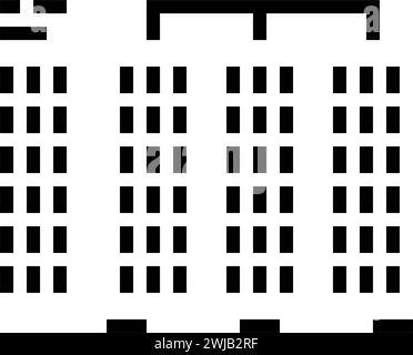 illustration vectorielle d'icône de glyphe de l'algorithme de tri radix Illustration de Vecteur