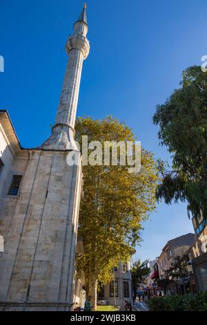 Minaret de la mosquée Beylerbeyi Hamid-i Evvel à Istanbul. Istanbul Turkiye - 11.10.2022 Banque D'Images