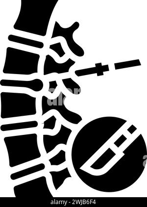 illustration vectorielle d'icône de glyphe de médecin de chirurgie de discectomie Illustration de Vecteur