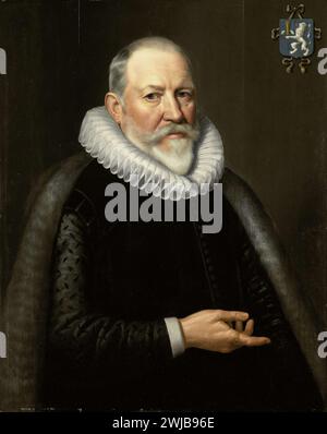 Portrait de Maerten Ruychaver (1545-1626), Michiel Jansz van Mierevelt (copie après), après 1653 Banque D'Images