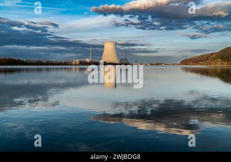 La dernière centrale nucléaire allemande à fermer. Centrale nucléaire ISAR en Bavière. Banque D'Images