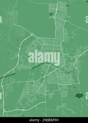 Green Salta map, Argentine, plan détaillé de la municipalité, panorama de la skyline. Carte touristique graphique décorative du territoire de Salta. Vecteur libre de droits illust Illustration de Vecteur