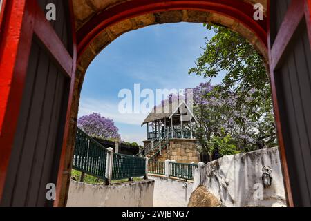 Porte d'entrée du palais malgache, Madagascar Banque D'Images