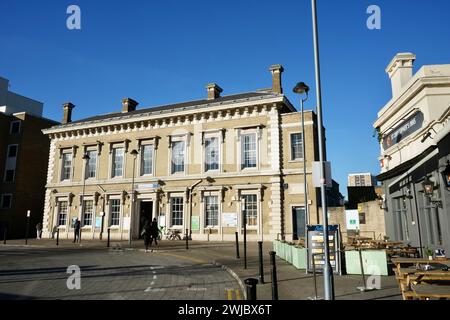 Le bâtiment de la gare de Greenwich, Greenwich High Road, Greenwich, Greater London. Banque D'Images