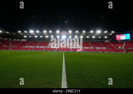 Vue générale du stade BET 365, Stoke City avant le match du Sky Bet Championship Stoke City vs Queens Park Rangers au stade Bet365, Stoke-on-Trent, Royaume-Uni, 14 février 2024 (photo Steve Flynn/News images) Banque D'Images