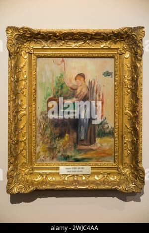 'Jeune femme au puits' de Pierre Auguste Renoir, tableau exposé dans son ancienne maison de Cognes-sur-mer. France. (135) Banque D'Images