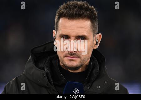 Rome, Italie. 14 février 2024. Miroslav Klose lors de la manche 16 de l'UEFA Champions League opposant S.S. Lazio vs F.C. Bayern Munich le 14 février 2024 au stade olympique de Rome, Italie. Crédit : Agence photo indépendante/Alamy Live News Banque D'Images