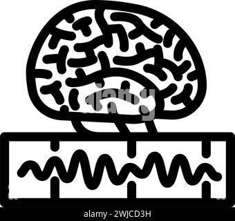 brainwave neuroscience neurologie illustration vectorielle d'icône de ligne de neurologie Illustration de Vecteur