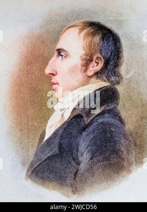 William Wordsworth geb. 7. Avril 1770 à Cockermouth. 23. Avril 1850 War ein britischer Dichter und führendes Mitglied der englischen Romantikbew Banque D'Images