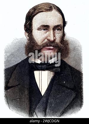 Johann Heinrich Barth geb. 16. Février 1821 à Hambourg est. 25. Novembre 1865 à Berlin War ein deutscher Afrikaforscher und Wissenschaftler, histori Banque D'Images