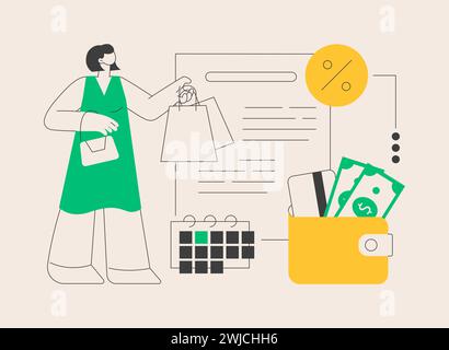 Illustration du vecteur de concept abstrait de report de paiement. Illustration de Vecteur