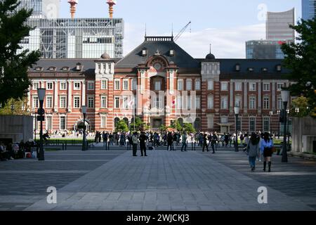 Tokyo, Japon ; 1er octobre 2023 : vue générale extérieure de la gare centrale de Tokyo. Banque D'Images