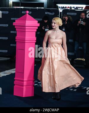 Londres, Royaume-Uni. 13 février 2024. Jessie Buckley assiste à la première européenne de « Wicked Little Letters » à l'Odeon luxe Leicester Square à Londres. (Photo de Brett Cove/SOPA images/SIPA USA) crédit : SIPA USA/Alamy Live News Banque D'Images