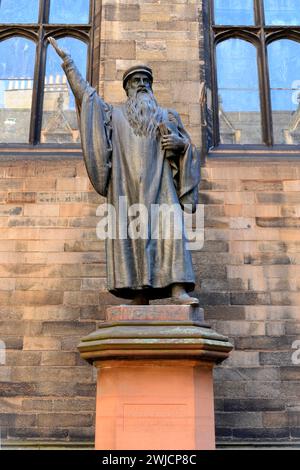 John Knox monument, Scottish Reformer, 1514-1572, Édimbourg, Écosse, grande-Bretagne Banque D'Images