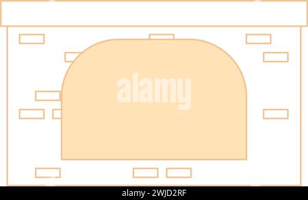 Vecteur d'icône de cheminée colorée isolé Illustration de Vecteur