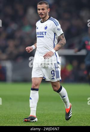 Copenhague, Danemark. 13 février 2024. Magnus Mattsson du FC Copenhague lors du match de l'UEFA Champions League à Telia Parken, Copenhague. Le crédit photo devrait se lire : Paul Terry/Sportimage crédit : Sportimage Ltd/Alamy Live News Banque D'Images