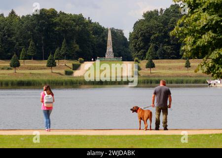 Grienericksee, Obélisque de Rheinsberger, Rheinsberg, Brandebourg (nur fuer redaktionelle Verwendung. Keine Werbung. Referenzdatenbank : http://www.360-berl Banque D'Images