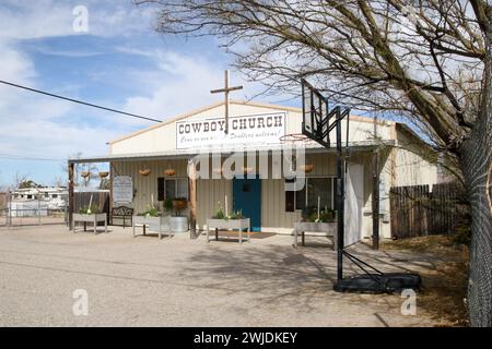 L'église Cowboy de Tombstone, Arizona Banque D'Images