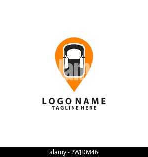 vecteur de conception de logo de localisation de voiture Illustration de Vecteur