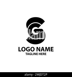 Lettre initiale SG vecteur de conception de logo Illustration de Vecteur